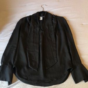 Silk H&M Blouse w Silk Collar Ties